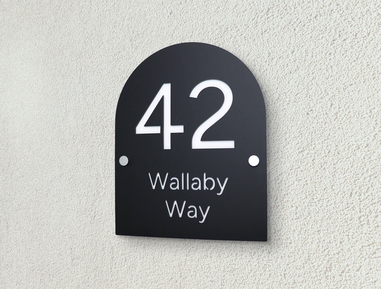 Custom Arch House Number Street Address Sign