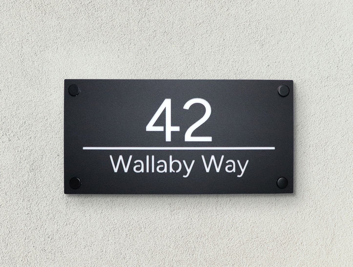 Custom Rectangle House Number Street Address Sign