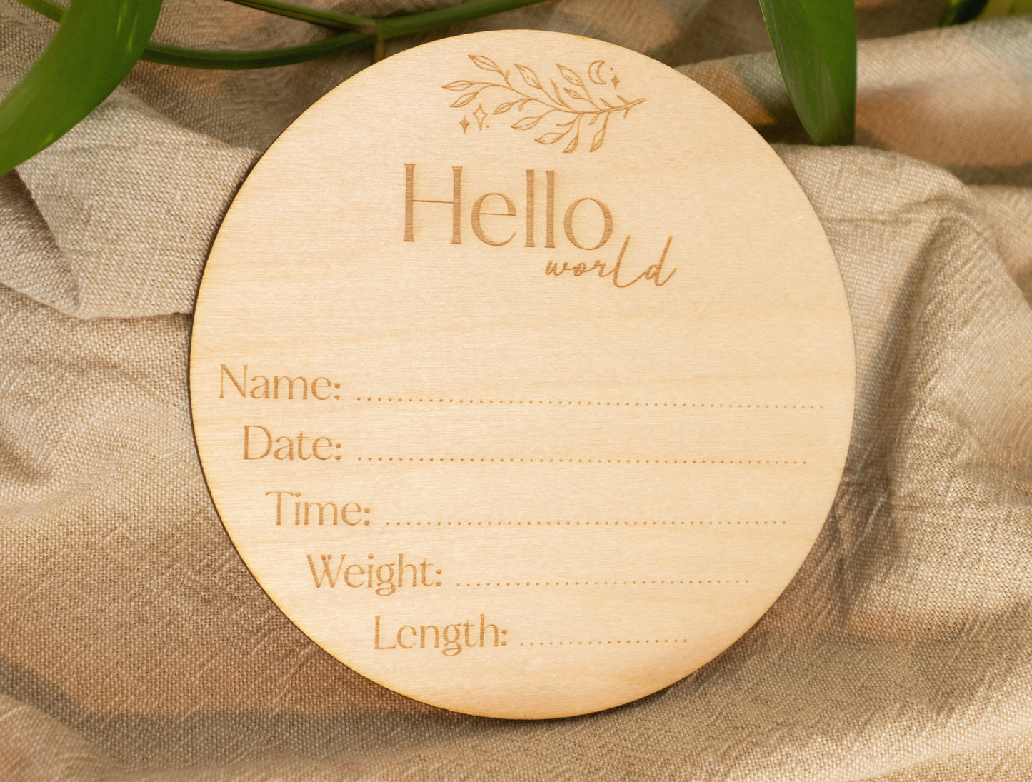 Engraved Floral Baby Milestone Disc Set Baby Shower Gift